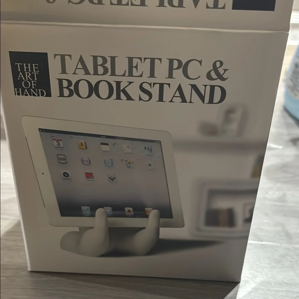 White Hand-Shaped Tablet and Book Stand